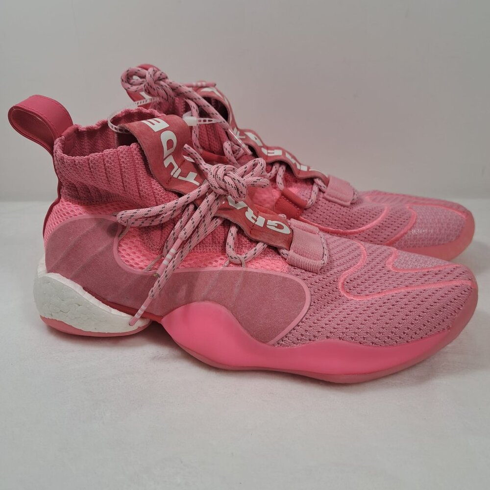 ADIDAS Crazy By Pharrell Williams Mens Size 10.5 Basketball‎ Shoes Hyper Pink - Picture 2 of 12
